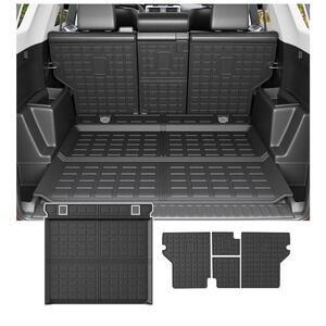 Cargo Mat Set Compatible 2010-2024 Toyota 4Runner 5 Seat Back Seat Protector TPE